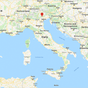 Googleマップ：イタリア・ヴァルドッビアーデネの位置